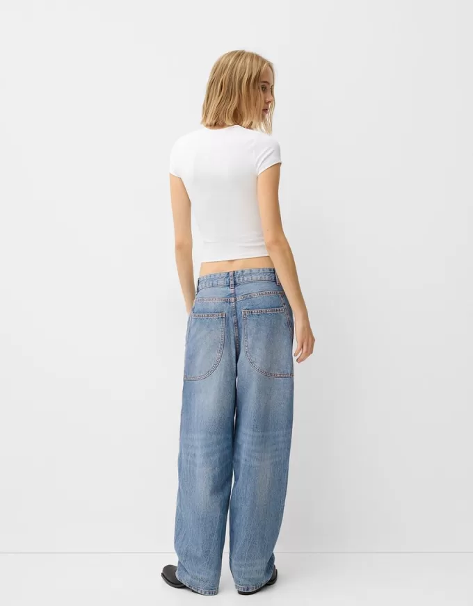 Baggy jeans med sömdetaljer Baggy jeans med sömdetaljer