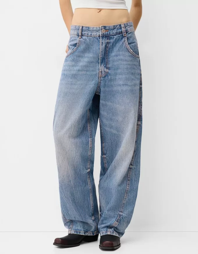 Baggy jeans med sömdetaljer Baggy jeans med sömdetaljer