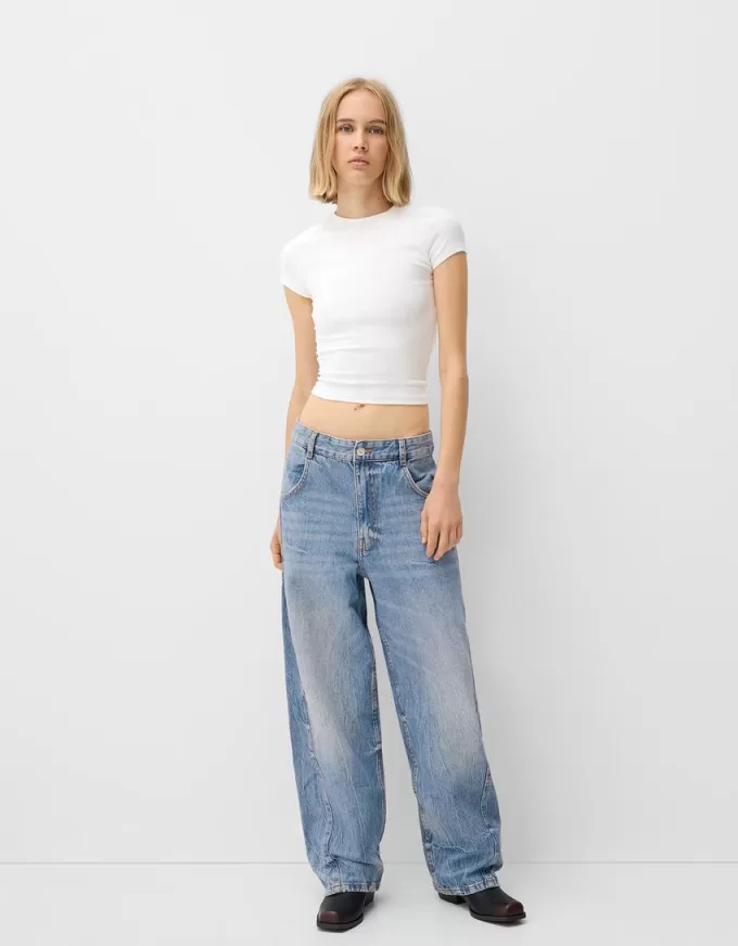 Baggy jeans med sömdetaljer Baggy jeans med sömdetaljer