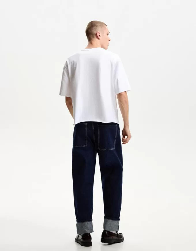 Baggy jeans med uppvikbara fållar Baggy jeans med uppvikbara fållar