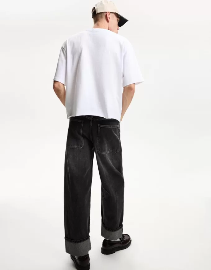 Baggy jeans med uppvikbara fållar Baggy jeans med uppvikbara fållar