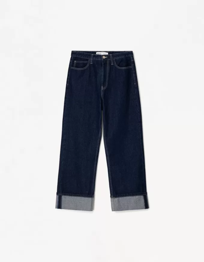 Baggy jeans med uppvikbara fållar Baggy jeans med uppvikbara fållar