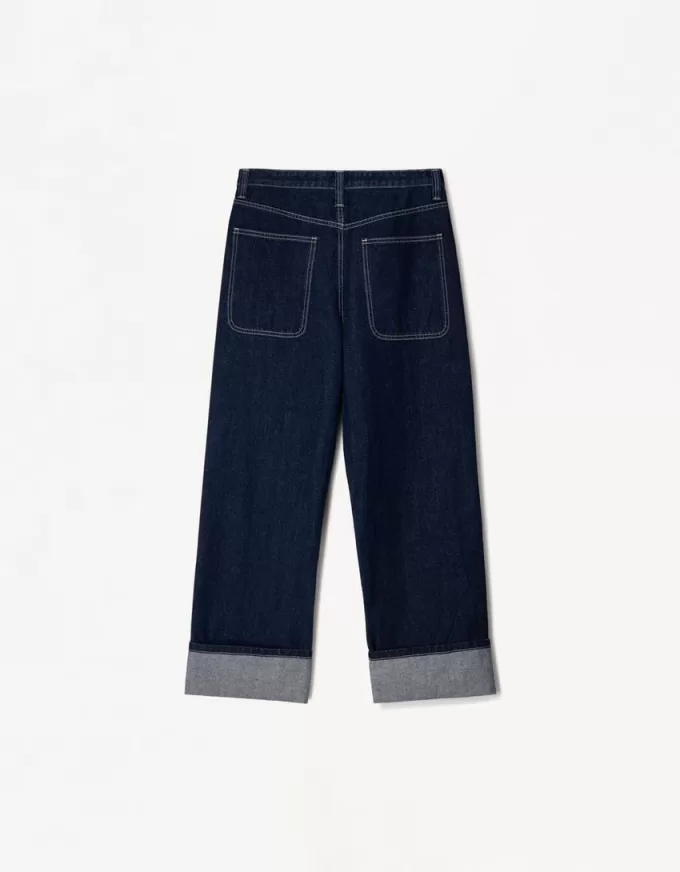 Baggy jeans med uppvikbara fållar Baggy jeans med uppvikbara fållar