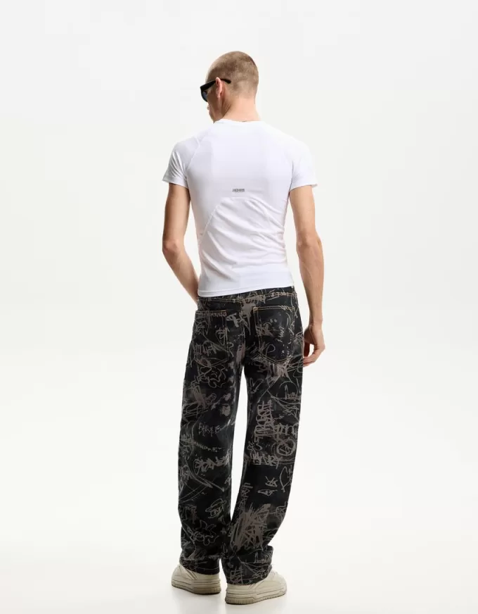 Baggy printade jeans Baggy printade jeans