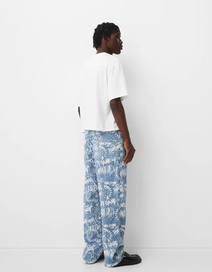 Baggy printade jeans Baggy printade jeans