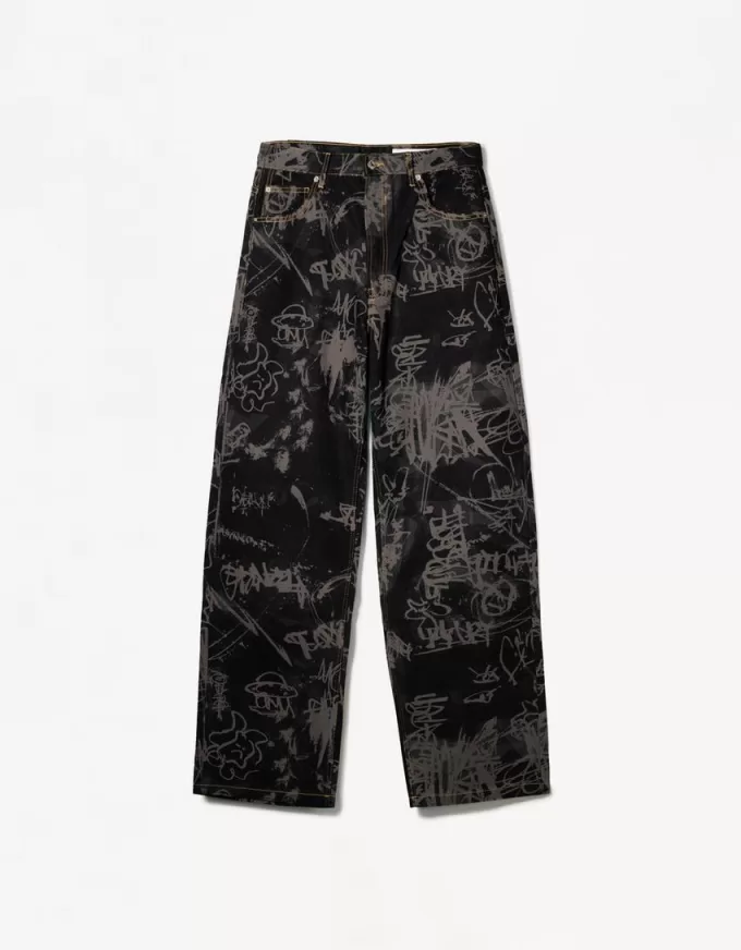 Baggy printade jeans Baggy printade jeans