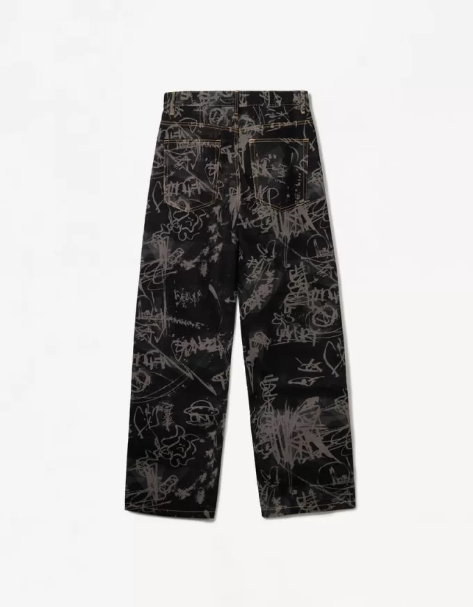 Baggy printade jeans Baggy printade jeans