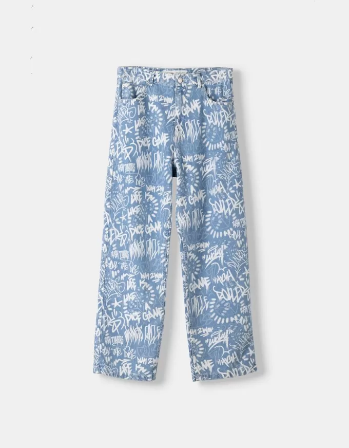 Baggy printade jeans Baggy printade jeans
