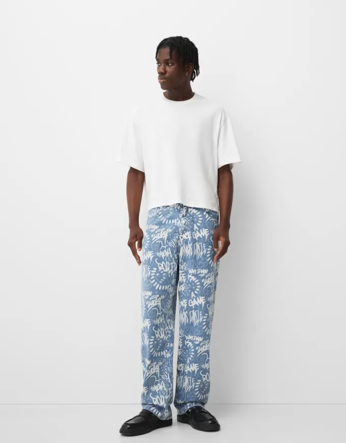 Baggy printade jeans Baggy printade jeans