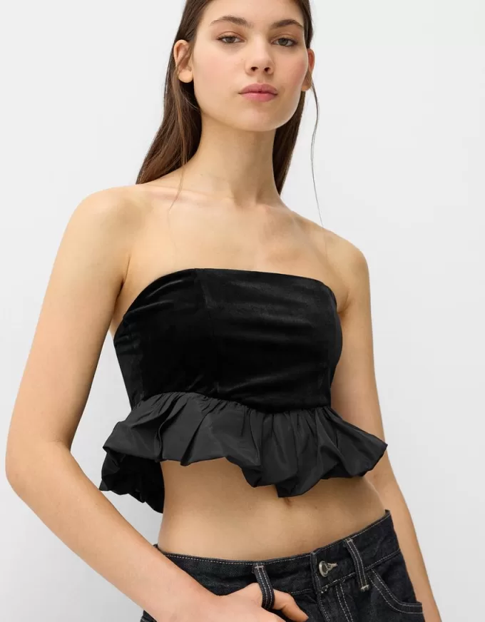 Bandeau topp i sammet Bandeau topp i sammet