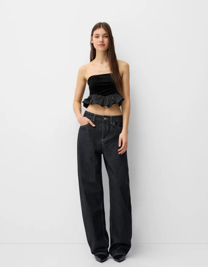 Bandeau topp i sammet Bandeau topp i sammet