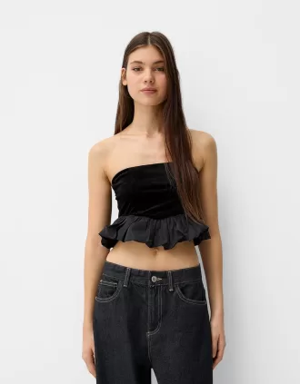 Bandeau topp i sammet