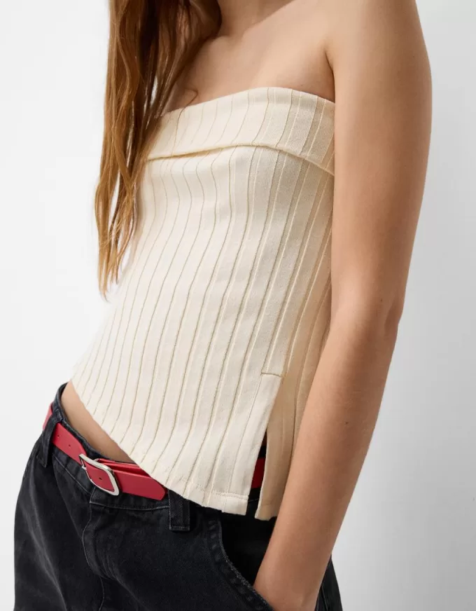 Bandeau-topp med sidoslits Bandeau-topp med sidoslits