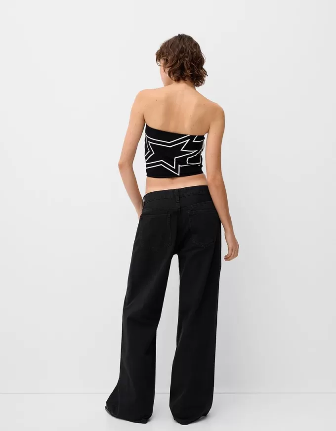 Bandeau-topp med snörning Bandeau-topp med snörning