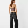 Bandeau topp med uppvikbar fåll Bandeau topp med uppvikbar fåll