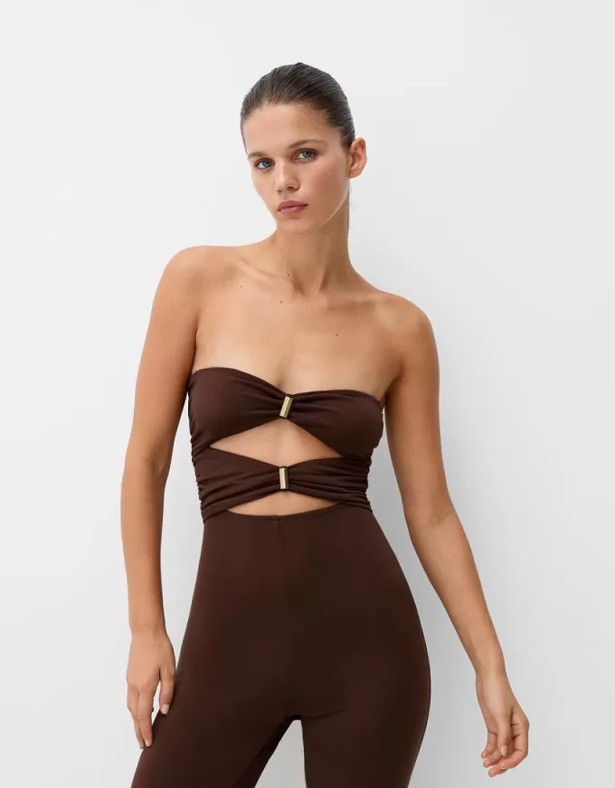 Bandeau utskuren jumpsuit Bandeau utskuren jumpsuit