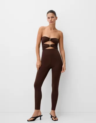 Bandeau utskuren jumpsuit