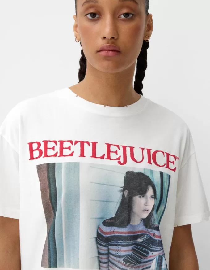 Beershka x Beetlejuice T-shirt med tryck Beershka x Beetlejuice T-shirt med tryck