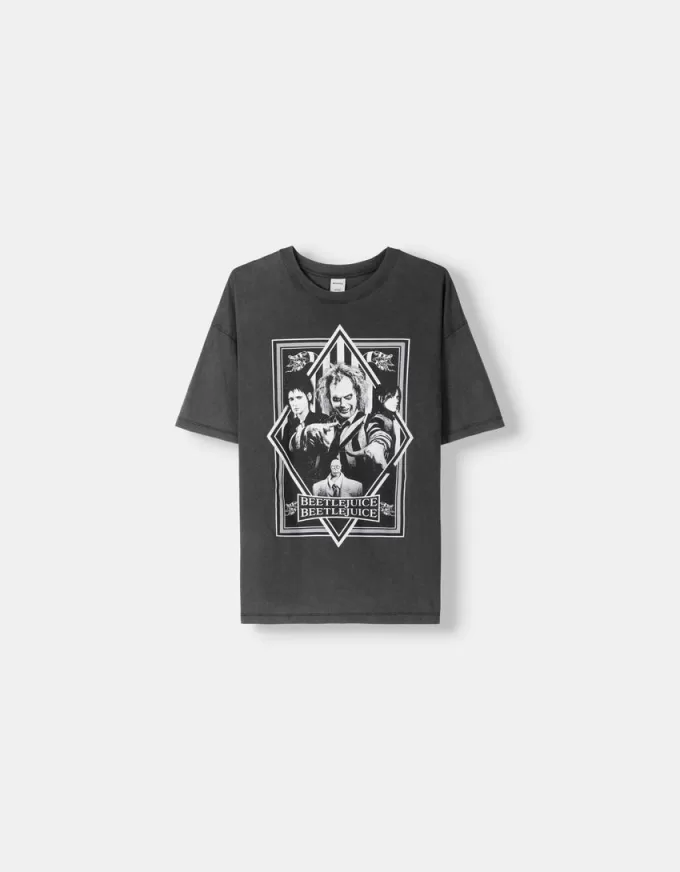 Beershka x Beetlejuice T-shirt med tryck Beershka x Beetlejuice T-shirt med tryck