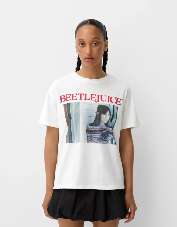 Beershka x Beetlejuice T-shirt med tryck Beershka x Beetlejuice T-shirt med tryck