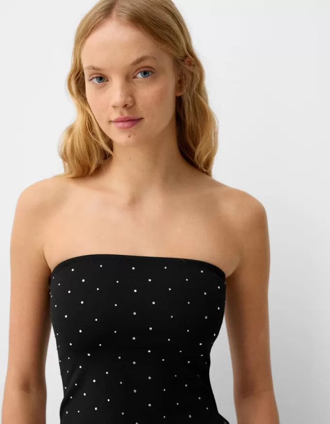 Bejeweled bandeau topp Bejeweled bandeau topp