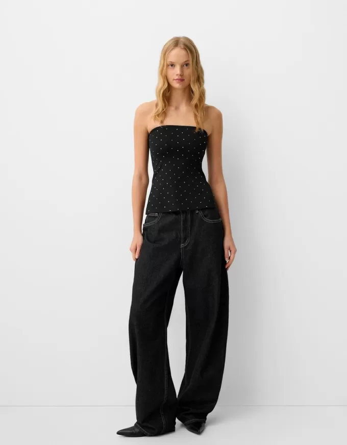 Bejeweled bandeau topp Bejeweled bandeau topp