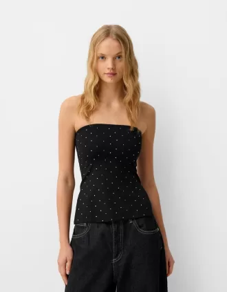 Bejeweled bandeau topp
