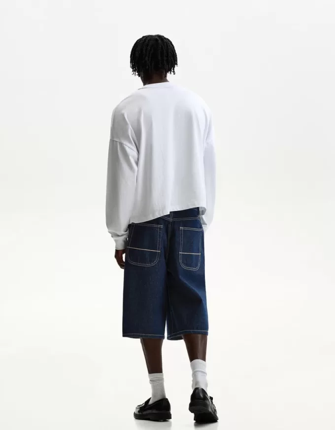 Bermudashorts för skejtare i jeans Bermudashorts för skejtare i jeans