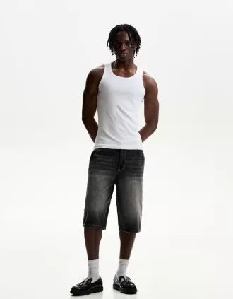 Bermudashorts för skejtare i jeans