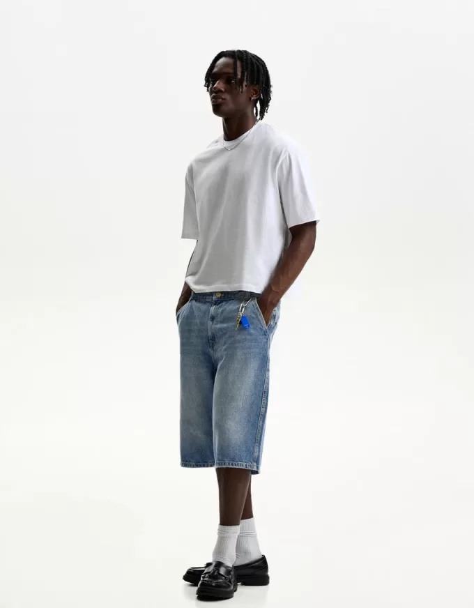 Bermudashorts för skejtare i jeans Bermudashorts för skejtare i jeans