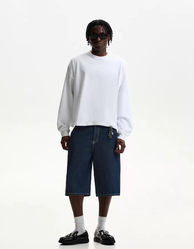 Bermudashorts för skejtare i jeans Bermudashorts för skejtare i jeans