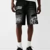 Bermudashorts i denim med tryck Bermudashorts i denim med tryck