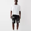 Bermudashorts i denim med tryck Bermudashorts i denim med tryck