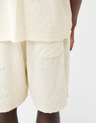 Bermudashorts i jacquardfrotté