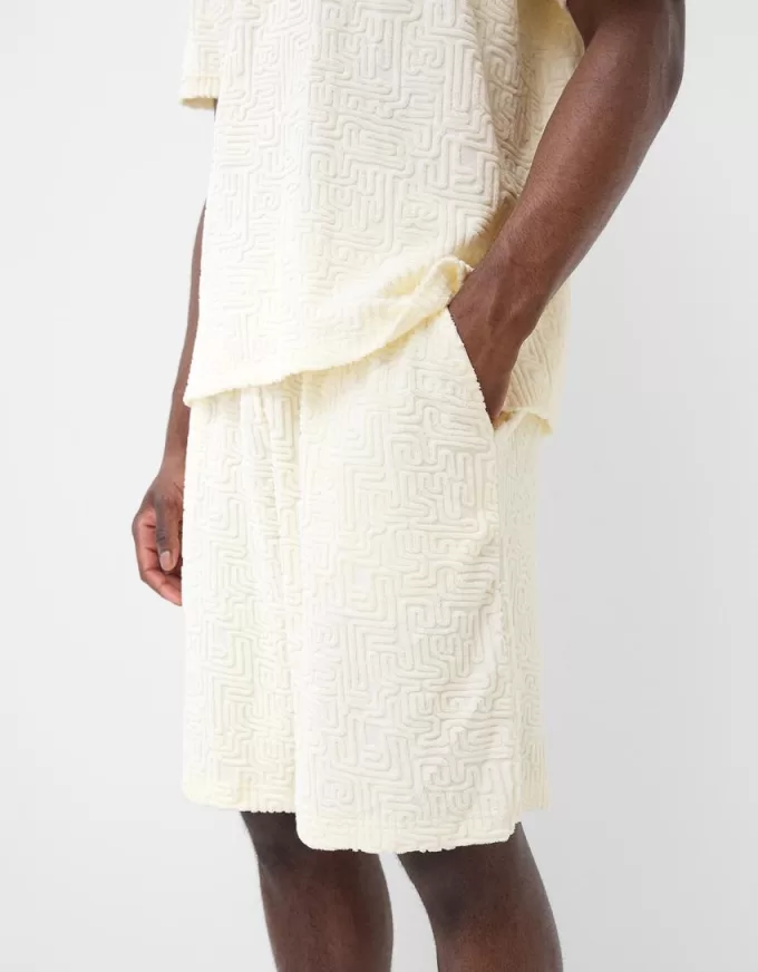 Bermudashorts i jacquardfrotté Bermudashorts i jacquardfrotté