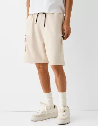 Bermudashorts i plysch cargo