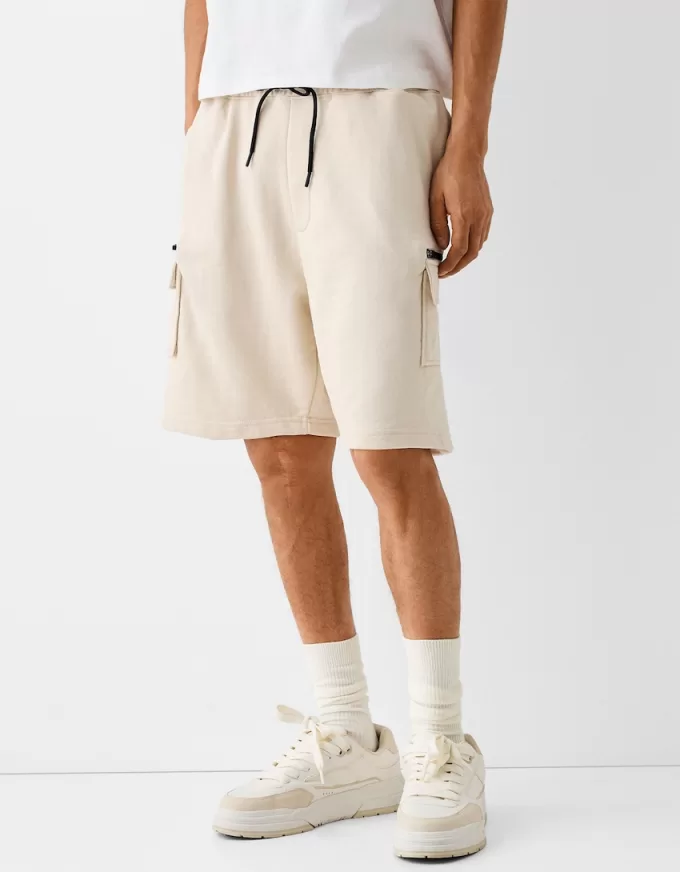Bermudashorts i plysch cargo Bermudashorts i plysch cargo