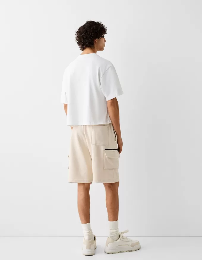 Bermudashorts i plysch cargo Bermudashorts i plysch cargo