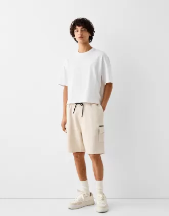 Bermudashorts i plysch cargo