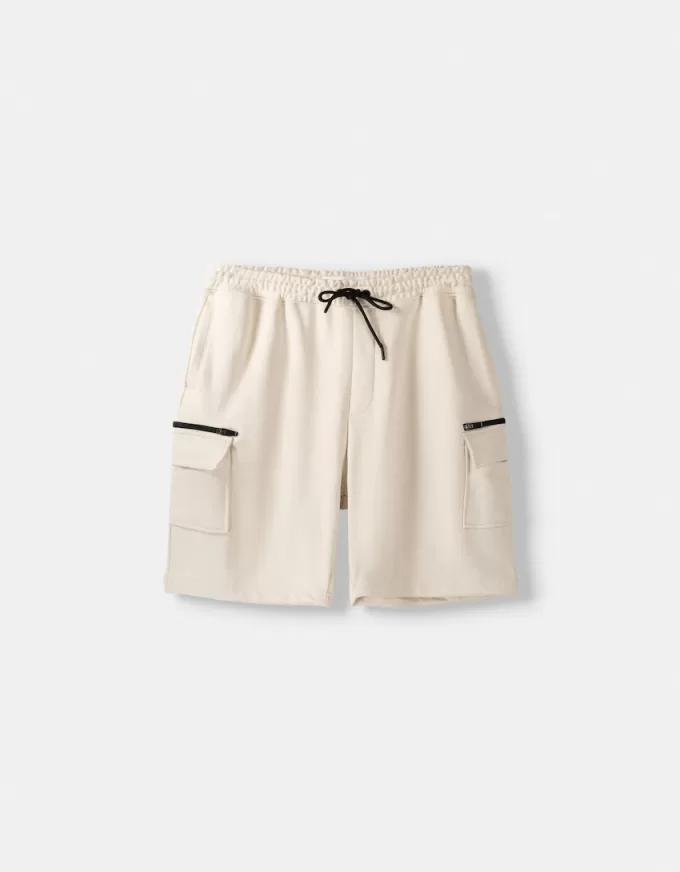Bermudashorts i plysch cargo Bermudashorts i plysch cargo
