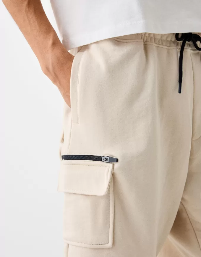 Bermudashorts i plysch cargo Bermudashorts i plysch cargo