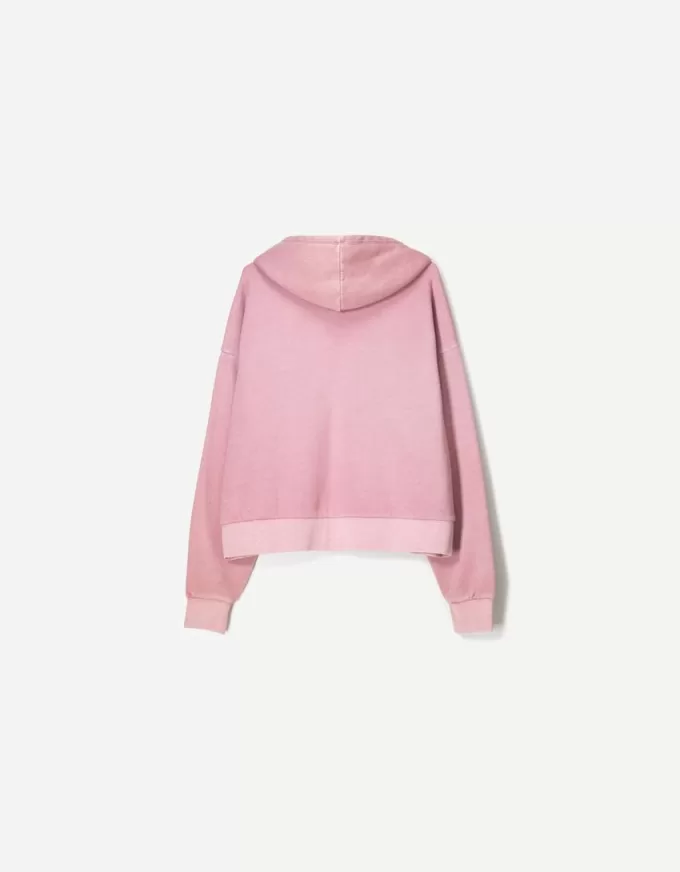 Beskuren hoodie med tryck Beskuren hoodie med tryck