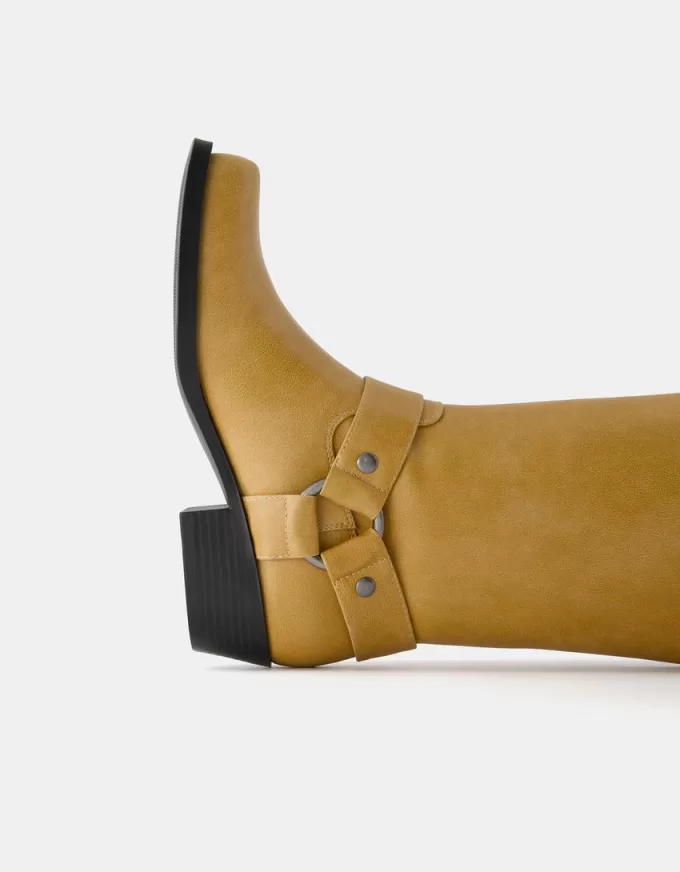 Bikerboots med fyrkantig tå Bikerboots med fyrkantig tå