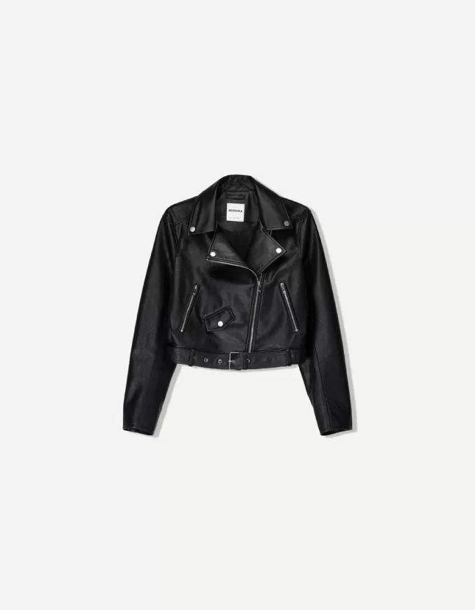 Bikerjacka i skinneffekt