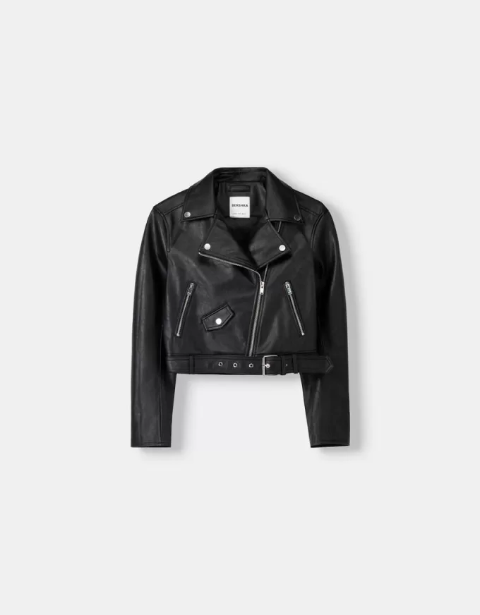 Bikerjacka i skinneffekt Bikerjacka i skinneffekt