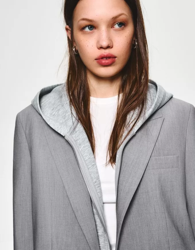 Blazer med knäppning