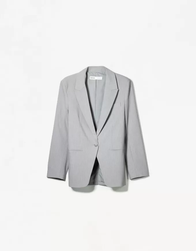 Blazer med knäppning