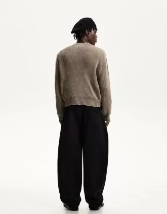 Blekt boxy-fit tröja