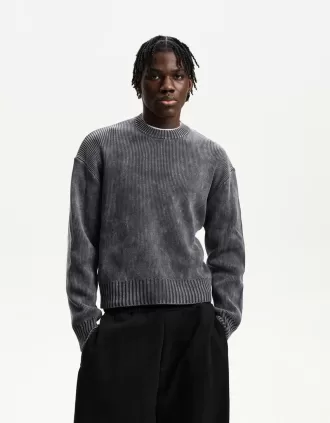Blekt boxy-fit tröja