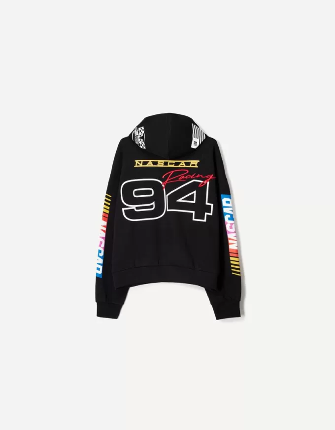 Boxig huvtröja med Nascar-tryck Boxig huvtröja med Nascar-tryck